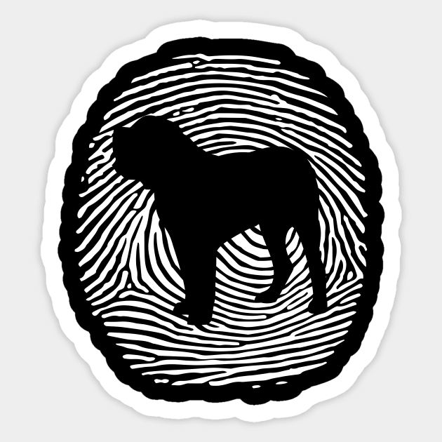 Fila Brasileiro DNA Fingerprint I Fila Brasileiro Sticker by Shirtjaeger